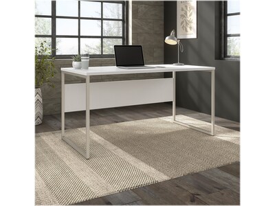 Bush Business Furniture Hybrid 60W Computer Table Desk with Metal Legs, White (HYD360WH)