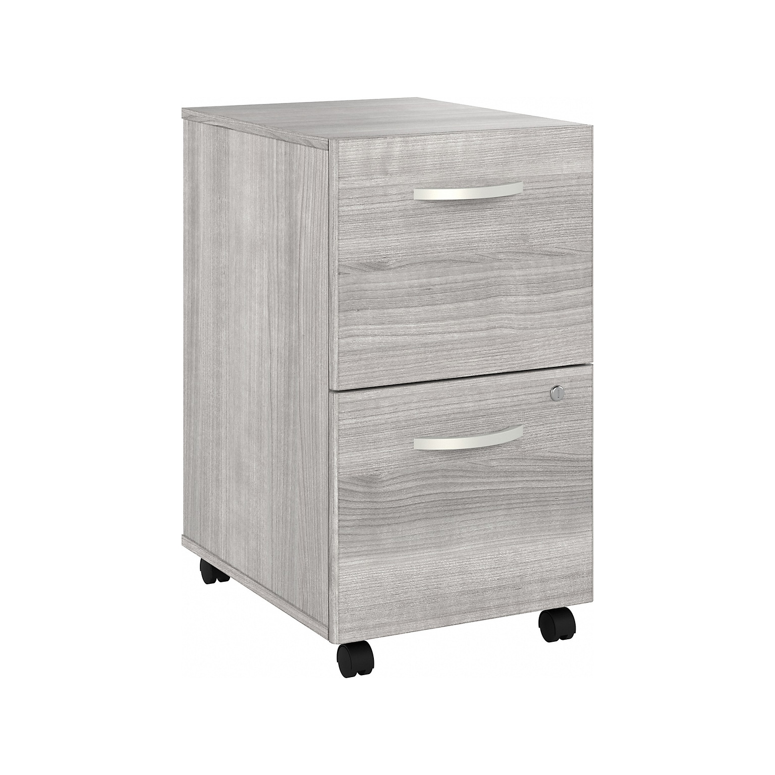 Bush Business Furniture Hybrid 2-Drawer Mobile Vertical File Cabinet, Letter/Legal Size, Lockable, Platinum Gray (HYF116PGSU-Z)