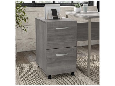 Bush Business Furniture Hybrid 2-Drawer Mobile Vertical File Cabinet, Letter/Legal Size, Lockable, P