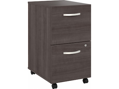 Bush Business Furniture Hybrid 2-Drawer Mobile Vertical File Cabinet, Letter/Legal Size, Lockable, S