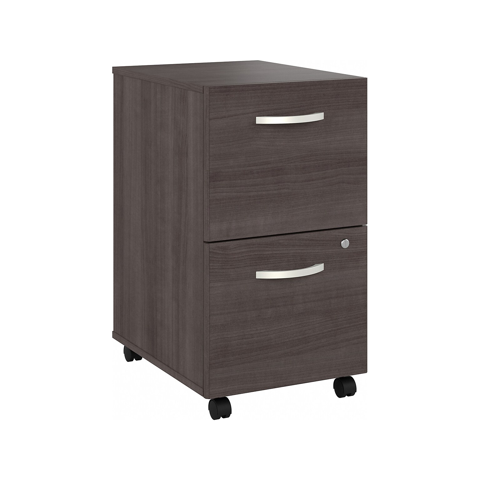 Bush Business Furniture Hybrid 2-Drawer Mobile Vertical File Cabinet, Letter/Legal Size, Lockable, Storm Gray (HYF116SGSU-Z)