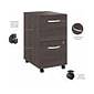 Bush Business Furniture Hybrid 2-Drawer Mobile Vertical File Cabinet, Letter/Legal Size, Lockable, Storm Gray (HYF116SGSU-Z)