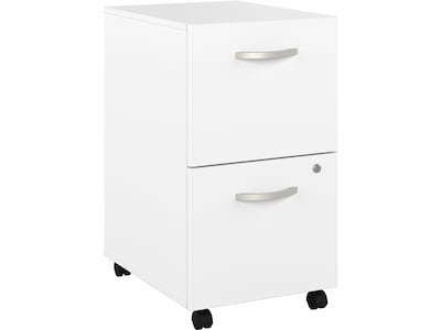 Bush Business Furniture Hybrid 2-Drawer Mobile Vertical File Cabinet, Letter/Legal Size, Lockable, W