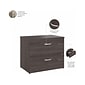Bush Business Furniture Hybrid 2-Drawer Lateral File Cabinet with Shelves, Letter/Legal, Storm Gray, 36" (HYB018SGSU)