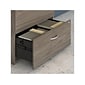 Bush Business Furniture Hybrid 2-Drawer Lateral File Cabinet with Shelves, Letter/Legal, Modern Hickory, 36" (HYB018MHSU)