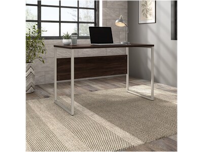 Bush Business Furniture Hybrid 48"W Computer Table Desk with Metal Legs, Black Walnut (HYD148BW)