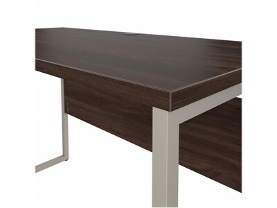 Bush Business Furniture Hybrid 48"W Computer Table Desk with Metal Legs, Black Walnut (HYD148BW)