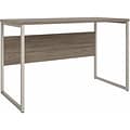 Bush Business Furniture Hybrid 48W Computer Table Desk with Metal Legs, Modern Hickory (HYD148MH)