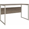 Bush Business Furniture Hybrid 48 W Computer Table Desk with Metal Legs, Modern Hickory (HYD148MH)