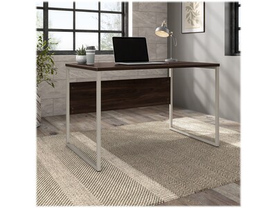 Bush Business Furniture Hybrid 48"W Computer Table Desk with Metal Legs, Black Walnut (HYD248BW)