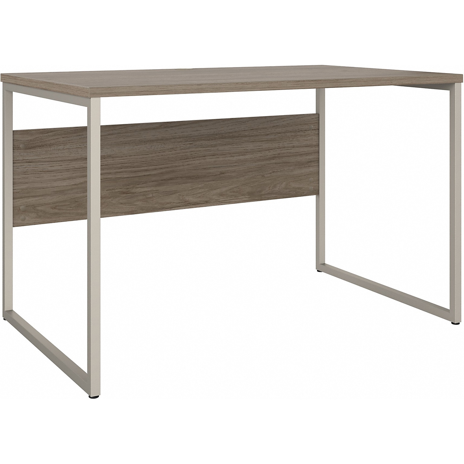 Bush Business Furniture Hybrid 48W Computer Table Desk with Metal Legs, Modern Hickory (HYD248MH)