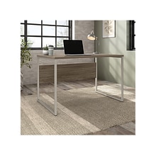 Bush Business Furniture Hybrid 48W Computer Table Desk with Metal Legs, Modern Hickory (HYD248MH)