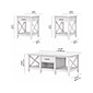 Bush Furniture Key West 47" x 24" Coffee Table with 2 End Tables, Pure White Oak (KWS023WT)