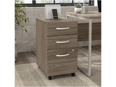 Bush Business Furniture Hybrid 3-Drawer Mobile Vertical File Cabinet, Letter/Legal Size, Lockable, M