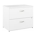 Bush Business Furniture Hybrid 2-Drawer Lateral File Cabinet, Letter/Legal, White, 36 (HYF136WHSU-Z