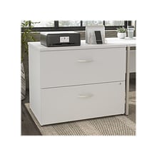 Bush Business Furniture Hybrid 2-Drawer Lateral File Cabinet, Letter/Legal, White, 36 (HYF136WHSU-Z