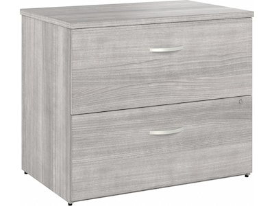 Bush Business Furniture Hybrid 2-Drawer Lateral File Cabinet, Letter/Legal, Platinum Gray, 36 (HYF1