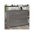 Bush Business Furniture Hybrid 2-Drawer Lateral File Cabinet, Letter/Legal, Platinum Gray, 36 (HYF1
