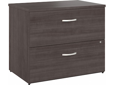 Bush Business Furniture Hybrid 2-Drawer Lateral File Cabinet, Letter/Legal, Storm Gray, 36 (HYF136S