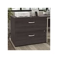 Bush Business Furniture Hybrid 2-Drawer Lateral File Cabinet, Letter/Legal, Storm Gray, 36 (HYF136S