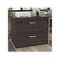 Bush Business Furniture Hybrid 2-Drawer Lateral File Cabinet, Letter/Legal, Storm Gray, 36" (HYF136SGSU-Z)