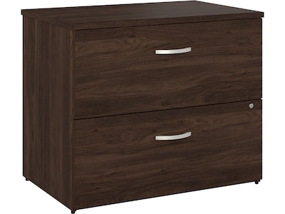 Bush Business Furniture Hybrid 2-Drawer Lateral File Cabinet, Letter/Legal, Black Walnut, 36 (HYF13