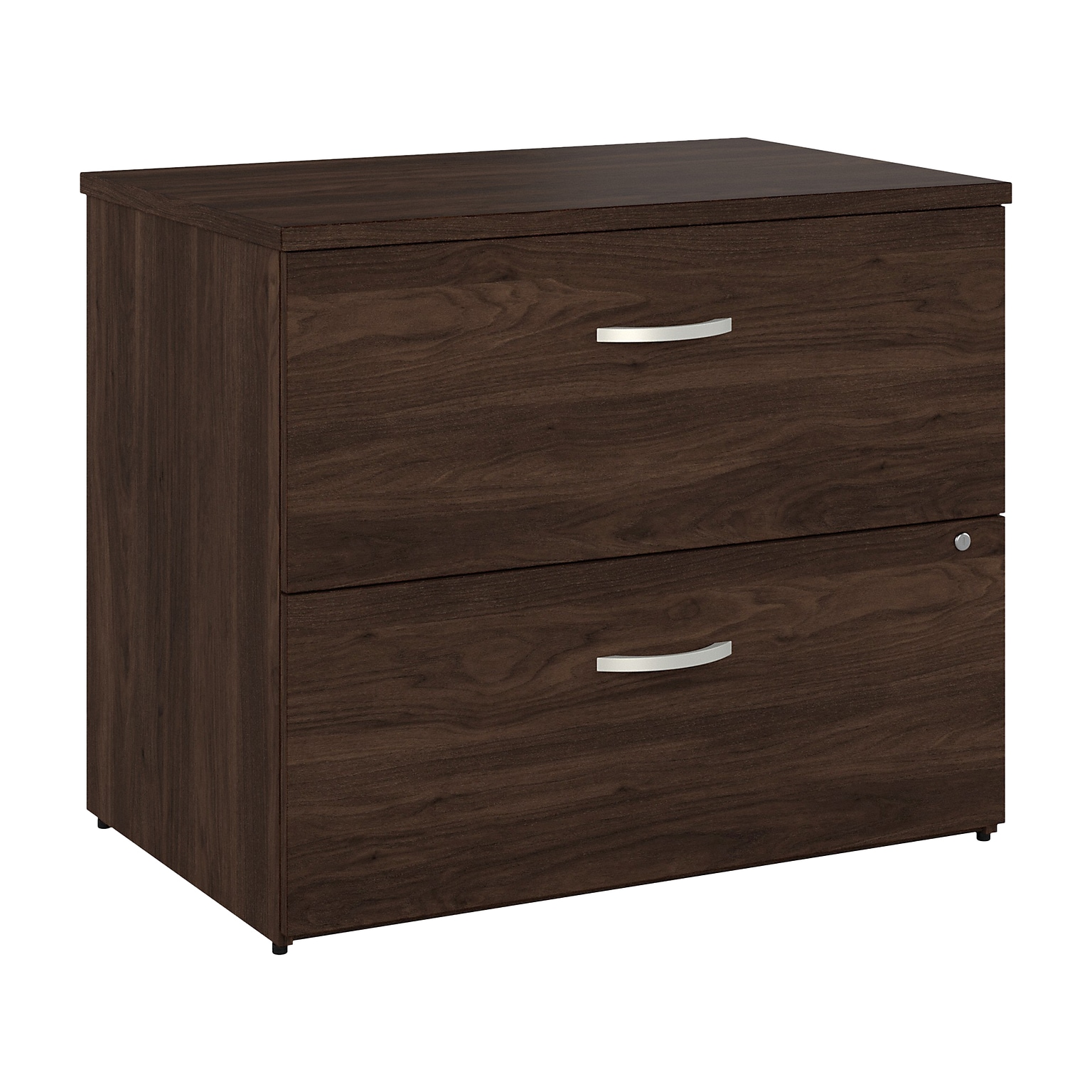 Bush Business Furniture Hybrid 2-Drawer Lateral File Cabinet, Letter/Legal, Black Walnut, 36 (HYF136BWSU-Z)