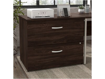 Bush Business Furniture Hybrid 2-Drawer Lateral File Cabinet, Letter/Legal, Black Walnut, 36" (HYF136BWSU-Z)