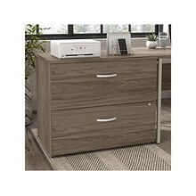 Bush Business Furniture Hybrid 2-Drawer Lateral File Cabinet, Letter/Legal, Modern Hickory, 36 (HYF