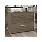 Bush Business Furniture Hybrid 2-Drawer Lateral File Cabinet, Letter/Legal, Modern Hickory, 36" (HYF136MHSU-Z)