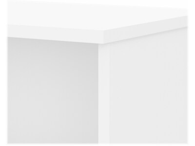 Bush Business Furniture Hybrid 29"H 2-Shelf Bookcase with Adjustable Shelf, White Laminated Wood (HY3036WH-Z)