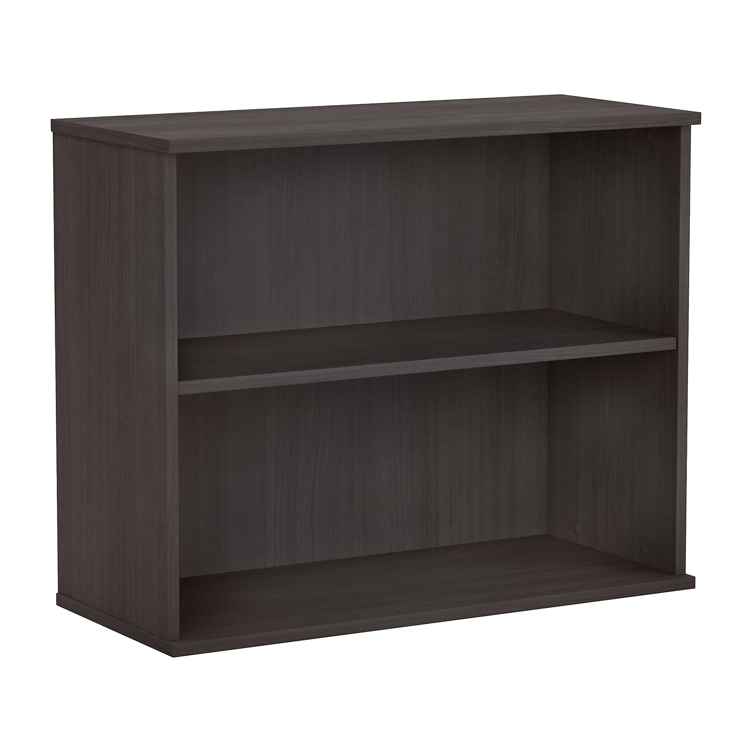 Bush Business Furniture Hybrid 29H 2-Shelf Bookcase with Adjustable Shelf, Storm Gray Laminated Wood (HY3036SG-Z)