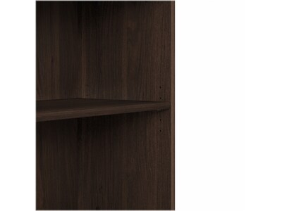 Bush Business Furniture Hybrid 71"H 4-Shelf Etagere Bookcase with Adjustable Shelf, Black Walnut (HYB023BW)
