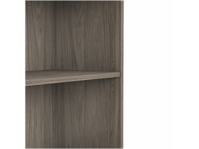 Bush Business Furniture Hybrid 71"H 4-Shelf Etagere Bookcase with Adjustable Shelf, Modern Hickory (HYB023MH)