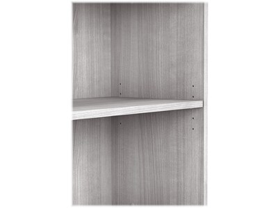 Bush Business Furniture Hybrid 71"H 4-Shelf Etagere Bookcase with Adjustable Shelf, Platinum Gray (HYB023PG)