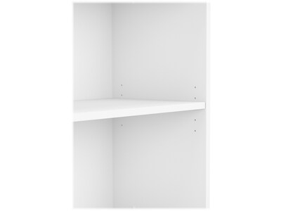 Bush Business Furniture Hybrid 71"H 4-Shelf Etagere Bookcase with Adjustable Shelf, White (HYB023WH)