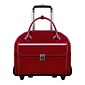 McKlein W Series Laptop Rolling Briefcase, Red Leather (94366)