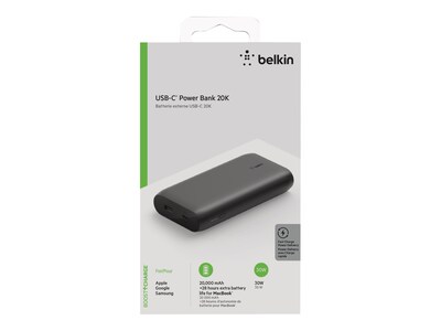 Belkin BOOST CHARGE USB Power Bank for Tablet/cellular phone, 20000mAh, Black (BPB002BTBK)