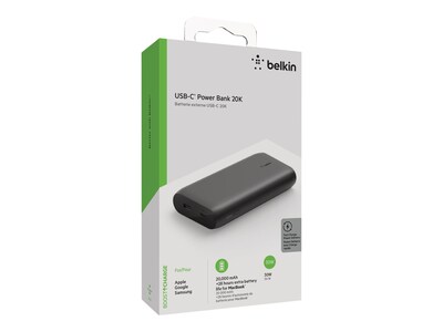 Belkin BOOST CHARGE USB Power Bank for Tablet/cellular phone, 20000mAh, Black (BPB002BTBK)