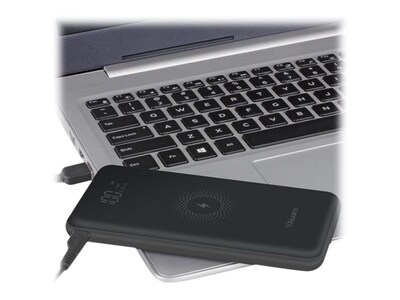 Aluratek USB Wireless Power Bank for Most Smartphones, 10000mAh, Black (AWPBQ10KF)