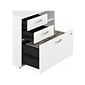 Bush Business Furniture Hybrid 26" Office Storage Cabinet with Drawers and 2 Shelves, White (HYF130WHSU-Z)