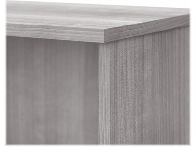 Bush Business Furniture Hybrid 29"H 2-Shelf Bookcase with Adjustable Shelf, Platinum Gray Laminated Wood (HY3036PG-Z)