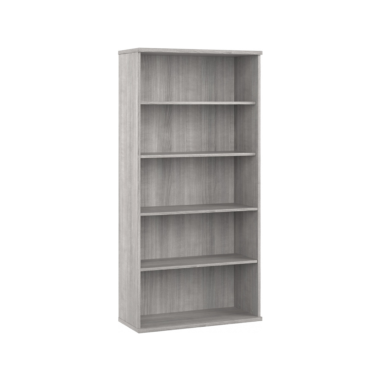 Bush Business Furniture Hybrid 73H 5-Shelf Bookcase with Adjustable Shelves, Platinum Gray Laminated Wood (HYB136PG-Z)