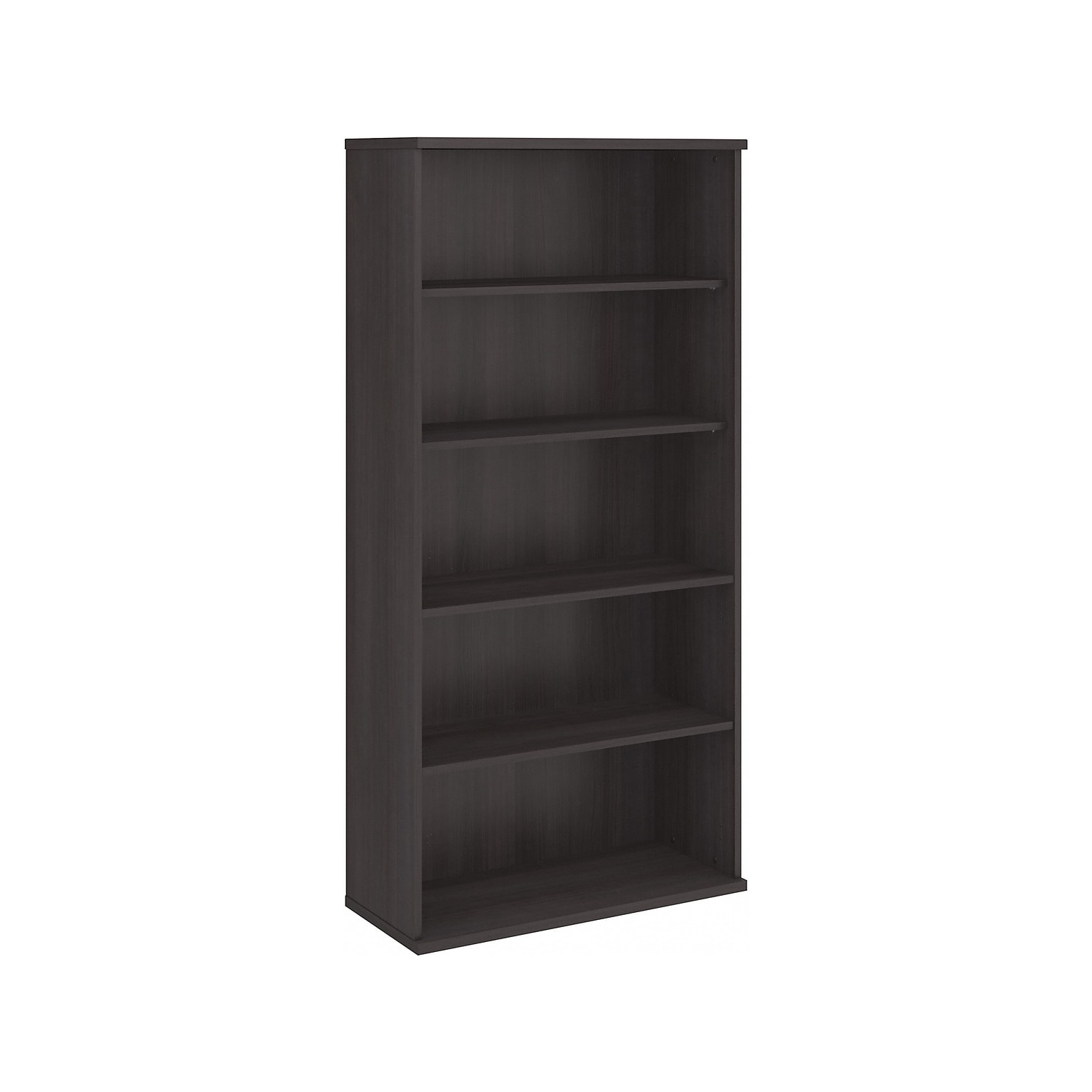 Bush Business Furniture Hybrid 73H 5-Shelf Bookcase with Adjustable Shelves, Storm Gray Laminated Wood (HYB136SG-Z)