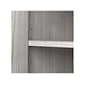 Bush Business Furniture Hybrid 73"H 5-Shelf Bookcase with Doors, Platinum Gray Laminated Wood (HYB024PG)