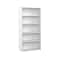 Bush Business Furniture Hybrid 73H 5-Shelf Bookcase with Adjustable Shelves, White Laminated Wood (