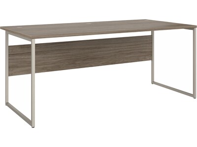 Bush Business Furniture Hybrid 72W Computer Table Desk with Metal Legs, Modern Hickory (HYD172MH)