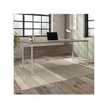 Bush Business Furniture Hybrid 72W Computer Table Desk with Metal Legs, Modern Hickory (HYD172MH)