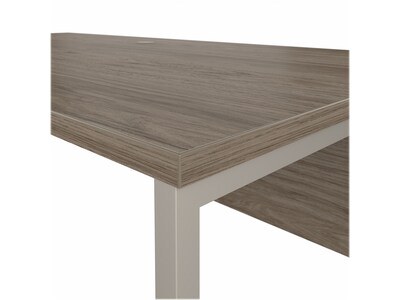 Bush Business Furniture Hybrid 72"W Computer Table Desk with Metal Legs, Modern Hickory (HYD172MH)