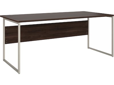 Bush Business Furniture Hybrid 72W Computer Table Desk with Metal Legs, Black Walnut (HYD172BW)